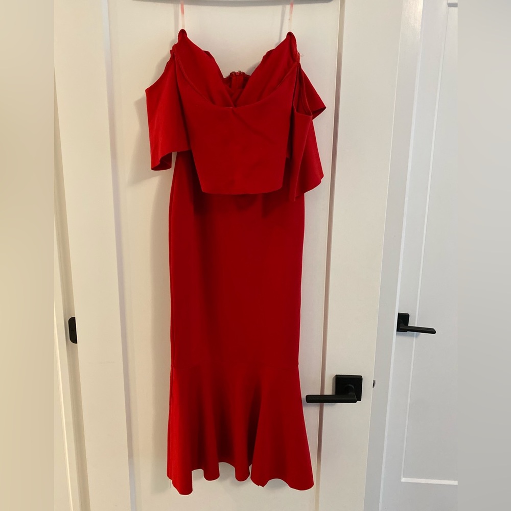 L’Atiste red midi dress